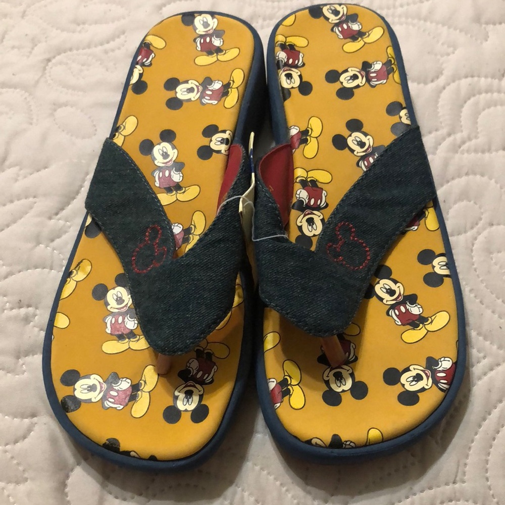 Disney Yellow and Blue Mickey Mouse Sandals